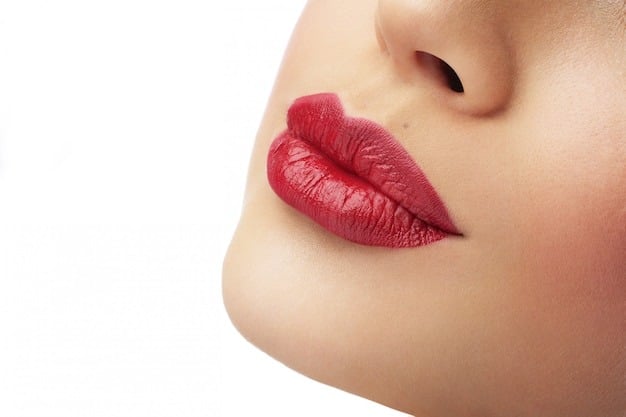 beautiful red female lips 175596