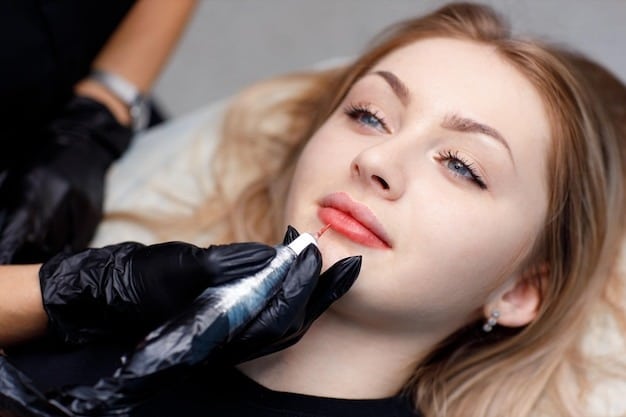 cosmetologist applying red perma2